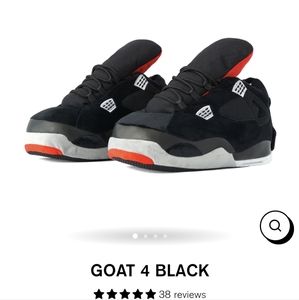 *SOLD* Snugsneakers Jordan 4 Black Slippers